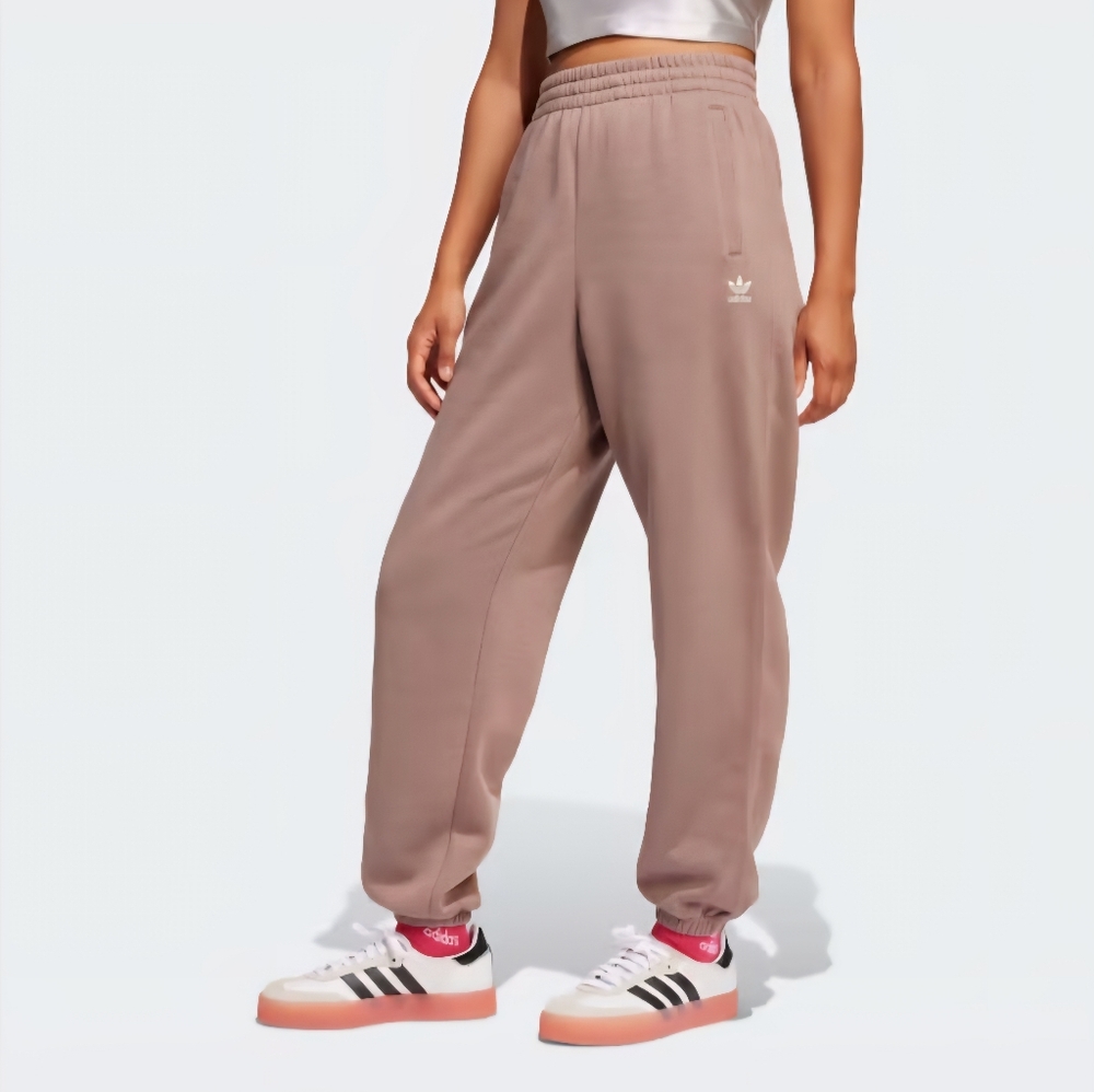 Adidas Trace Brown Essentials Fleece Loose Joggers